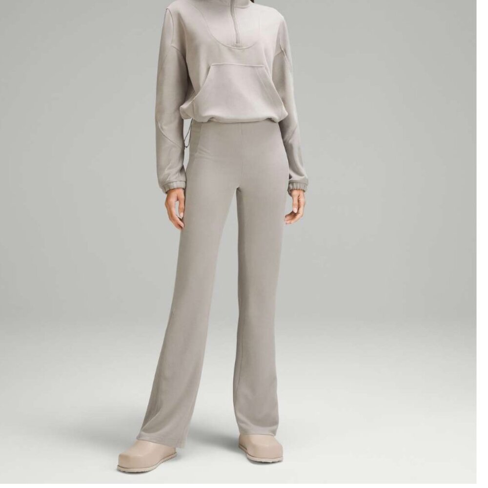 Lululemon Brushed Softstreme Ribbed Zip Flared Pant